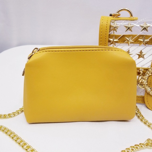 Bags Clear Jelly Crossbody Bag Gold Chain Strap Poshmark